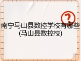 南宁马山县数控学校有哪些(马山县数控校)