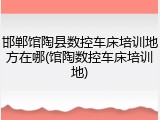 邯郸馆陶县数控车床培训地方在哪(馆陶数控车床培训地)