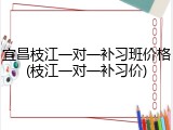 宜昌枝江一对一补习班价格(枝江一对一补习价)