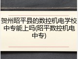 贺州昭平县的数控机电学校中专能上吗(昭平数控机电中专)