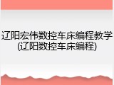 辽阳宏伟数控车床编程教学(辽阳数控车床编程)