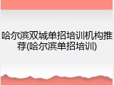 哈尔滨双城单招培训机构推荐(哈尔滨单招培训)