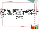 宁乡经开区科技工业学校是公办吗(宁乡科技工业校公办吗)
