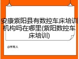 安康紫阳县有数控车床培训机构吗在哪里(紫阳数控车床培训)