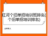 红河个旧单招培训班排名(个旧单招培训排名)
