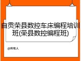 自贡荣县数控车床编程培训班(荣县数控编程班)