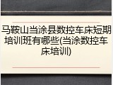 马鞍山当涂县数控车床短期培训班有哪些(当涂数控车床培训)
