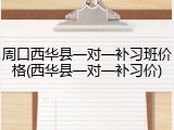 周口西华县一对一补习班价格(西华县一对一补习价)