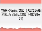 巴彦淖尔临河数控编程培训机构在哪(临河数控编程培训)