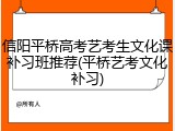信阳平桥高考艺考生文化课补习班推荐(平桥艺考文化补习)