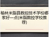 榆林米脂县数控技术学校哪家好一点(米脂数控学校推荐)