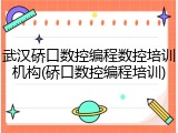 武汉硚口数控编程数控培训机构(硚口数控编程培训)