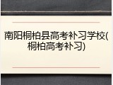 南阳桐柏县高考补习学校(桐柏高考补习)