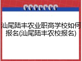 汕尾陆丰农业职高学校如何报名(汕尾陆丰农校报名)