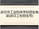 武汉市工业科技学校招生电话(武汉工校招生号)