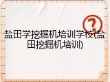 盐田学挖掘机培训学校(盐田挖掘机培训)