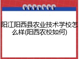 阳江阳西县农业技术学校怎么样(阳西农校如何)