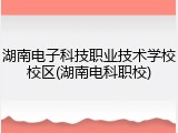 湖南电子科技职业技术学校校区(湖南电科职校)