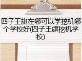四子王旗在哪可以学挖机哪个学校好(四子王旗挖机学校)