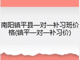 南阳镇平县一对一补习班价格(镇平一对一补习价)