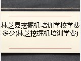 林芝县挖掘机培训学校学费多少(林芝挖掘机培训学费)