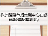 株洲醴陵单招集训中心在哪(醴陵单招集训地)