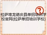 拉萨堆龙德庆县单招培训学校官网(拉萨单招培训学校)