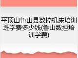平顶山鲁山县数控机床培训班学费多少钱(鲁山数控培训学费)