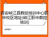 吉安峡江县数控培训中心职中校区地址(峡江职中数控培训)