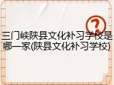 三门峡陕县文化补习学校是哪一家(陕县文化补习学校)