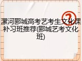 漯河郾城高考艺考生文化课补习班推荐(郾城艺考文化班)