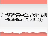 许昌魏都高中全封闭补习机构(魏都高中封闭补习)