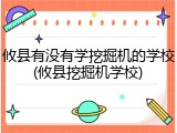 攸县有没有学挖掘机的学校(攸县挖掘机学校)