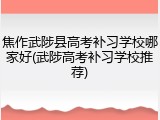 焦作武陟县高考补习学校哪家好(武陟高考补习学校推荐)