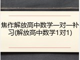 焦作解放高中数学一对一补习(解放高中数学1对1)