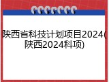 陕西省科技计划项目2024(陕西2024科项)