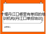 十堰丹江口哪里有单招的培训机构(丹江口单招培训)