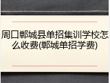 周口郸城县单招集训学校怎么收费(郸城单招学费)