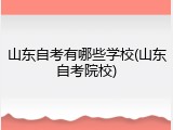 山东自考有哪些学校(山东自考院校)