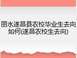 丽水遂昌县农校毕业生去向如何(遂昌农校生去向)