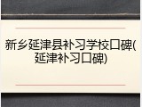 新乡延津县补习学校口碑(延津补习口碑)