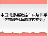 中卫海原县数控车床培训学校有哪些(海原数控培训)