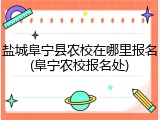 盐城阜宁县农校在哪里报名(阜宁农校报名处)