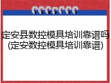 定安县数控模具培训靠谱吗(定安数控模具培训靠谱)
