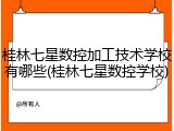 桂林七星数控加工技术学校有哪些(桂林七星数控学校)
