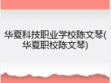 华夏科技职业学校陈文琴(华夏职校陈文琴)