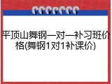 平顶山舞钢一对一补习班价格(舞钢1对1补课价)