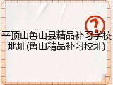 平顶山鲁山县精品补习学校地址(鲁山精品补习校址)