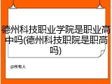 德州科技职业学院是职业高中吗(德州科技职院是职高吗)