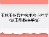 玉林玉州数控技术专业的学校(玉州数控学校)